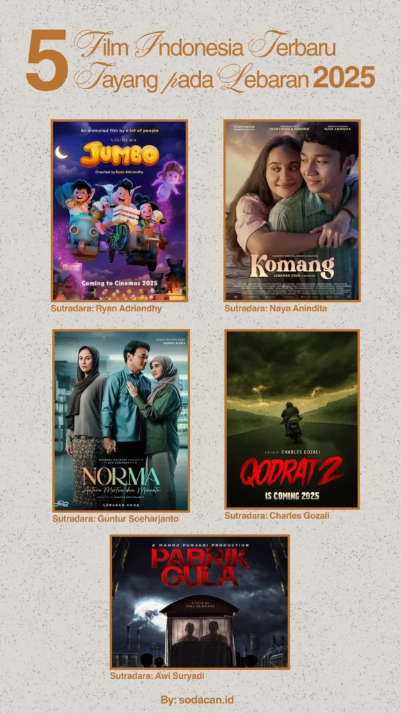 5 Film Indonesia terbaru yang akan rilis pada lebaran 2025