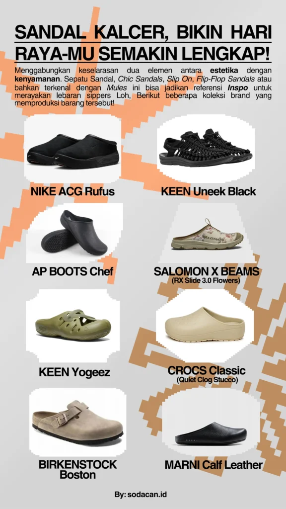 Sandal kalcer, bikin hari raya-mu semakin lengkap