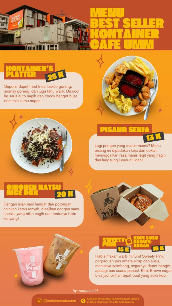 Menu Best Seller Kontainer Cafe UMM